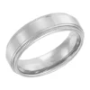 Outlet ✨ 7 Millimeter Gents Band with Milgrain Edges in Titanium by Belk & Co. 🎁