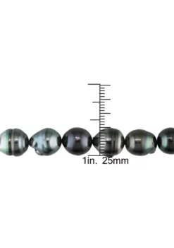 Flash Sale 🔥 8-10MM Tahitian Cultured Pearl 18" Strand Necklace with 14k White Gold Clasp by Belk & Co. ⭐ -DealsBelk & Co. Store Belk 21837