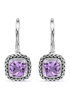 Buy ✔️ 3.2 ct. t.w. Amethyst Drop Earrings, Sterling Silver by Belk & Co. 🧨