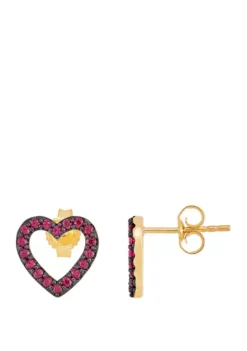 Best reviews of 🧨 Created Ruby Heart Stud Earrings in 10K Gold by Belk & Co. 😉