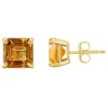 Best Pirce ❤️ 14K Yellow Gold 6mm Asscher Citrine Stud Earrings by Belk & Co. 😍