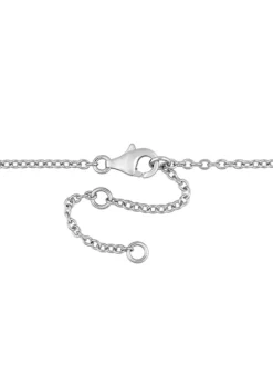 Cheap 👏 3 CT TGW Baguette Cut Blue Topaz and White Sapphire Halo Necklace in Sterling Silver by Belk & Co. ⭐ -DealsBelk & Co. Store Belk 21872