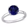 Budget ⌛ Lab Created Created Sapphire Solitaire Ring in 10k White Gold by Belk & Co. 🥰