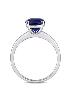 Budget ⌛ Lab Created Created Sapphire Solitaire Ring in 10k White Gold by Belk & Co. 🥰 -DealsBelk & Co. Store Belk 21908