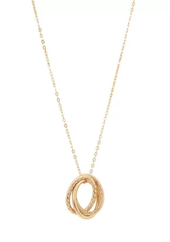 Flash Sale 😉 Triple Intertwined Drop on Cable Chain in 10K Yellow Gold by Belk & Co. 🔔