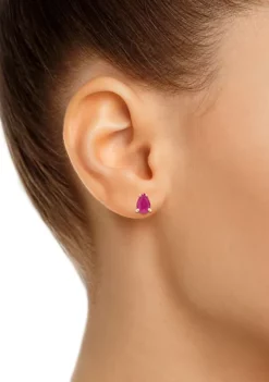 Wholesale ✨ 14K Gold 6x4 Pear Shape Ruby Earrings by Belk & Co. 💯 -DealsBelk & Co. Store Belk 21925
