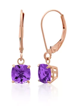 Discount ✔️ 10k Rose Gold Amethyst Earrings by Belk & Co. 🎁 -DealsBelk & Co. Store Belk 21929