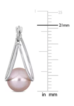 Wholesale 🔥 8-8.5mm Pink Cultured Freshwater Pearl Drop Earrings in 10k White Gold by Belk & Co. 🎁 -DealsBelk & Co. Store Belk 21942