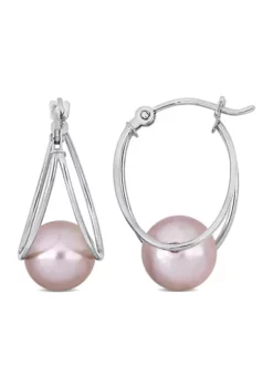 Wholesale 🔥 8-8.5mm Pink Cultured Freshwater Pearl Drop Earrings in 10k White Gold by Belk & Co. 🎁 -DealsBelk & Co. Store Belk 21943