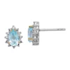 Best Sale 😉 2 ct. t.w. Sky Blue Topaz and 1/10 ct. t.w. Diamond Earrings in Sterling Silver and 14K Gold True Two-tone by Belk & Co. 🥰