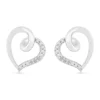 Deals 🥰 Diamond Accent Sterling Silver Heart Earrings by Belk & Co. ⌛