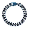 Budget 💯 Stainless Steel 10 Millimeter Curb Chain Bracelet with Blue Ion Plating, 8.5 Inch by Belk & Co. 😍