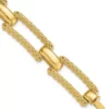 New ❤️ 14K Yellow Gold Polished and Textured Fancy Bracelet by Belk & Co. ✔️
