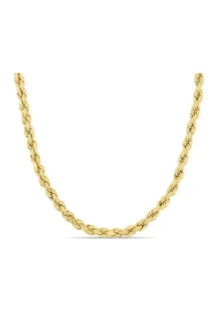Budget ✨ 20 in x 4 mm Rope Chain Necklace in 10K Yellow Gold by Belk & Co. ❤️