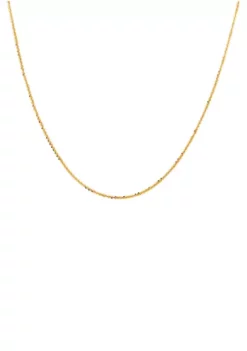 Promo ๐ 1.25 Millimeter Twist Criss Cross 021 Gauge Chain in 14K Yellow Gold by Belk & Co. ๐