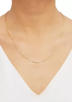 Promo 😍 1.25 Millimeter Twist Criss Cross 021 Gauge Chain in 14K Yellow Gold by Belk & Co. 👍 -DealsBelk & Co. Store Belk 22004