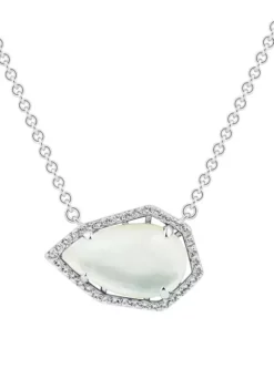 New ✔️ Created Opal and White Topaz Necklace in Sterling Silver by Belk & Co. 😉