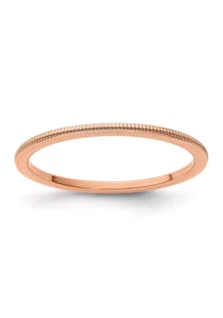 Discount 😀 10K Gold 1.2mm Milgrain Stackable Band by Belk & Co. ❤️ -DealsBelk & Co. Store Belk 22043
