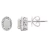 Cheapest 😉 Sterling Silver 6x4mm Oval Opal Diamond Accent Halo Stud Earrings by Belk & Co. 🎉
