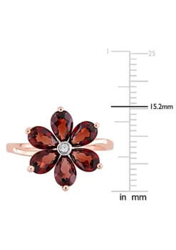Best reviews of 💯 3 ct. t.g.w. Garnet and Diamond Accent Floral Ring in 10K Rose Gold by Belk & Co. 🤩 -DealsBelk & Co. Store Belk 22069