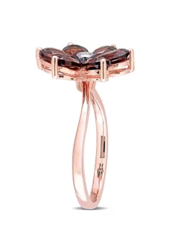 Best reviews of 💯 3 ct. t.g.w. Garnet and Diamond Accent Floral Ring in 10K Rose Gold by Belk & Co. 🤩 -DealsBelk & Co. Store Belk 22070