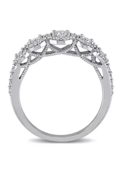 Cheapest 👏 3/4 CT TW Diamond Halo Ring in 10k White Gold by Belk & Co. ❤️ -DealsBelk & Co. Store Belk 22125