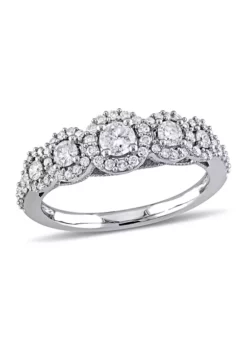 Cheapest 👏 3/4 CT TW Diamond Halo Ring in 10k White Gold by Belk & Co. ❤️ -DealsBelk & Co. Store Belk 22126