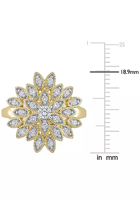 Cheapest ๐ 1/2 ct. t.w. Diamond Cluster Ring in 10K Yellow Gold by Belk & Co. ๐ 3 Cheapest ๐ 1/2 ct. t.w. Diamond Cluster Ring in 10K Yellow Gold by Belk & Co. ๐ - Image 3