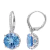 Best Pirce ✔️ 6 ct. t.w. Blue Topaz and 1/10 ct. t.w. Diamond Drop Earrings by Belk & Co. 🔔