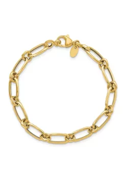 New 🔥 14K Yellow Gold Polished Fancy Link Bracelet by Belk & Co. 🧨 -DealsBelk & Co. Store Belk 22180