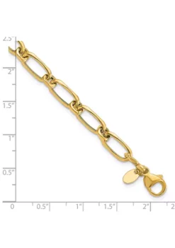 New 🔥 14K Yellow Gold Polished Fancy Link Bracelet by Belk & Co. 🧨 -DealsBelk & Co. Store Belk 22181