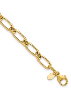New 🔥 14K Yellow Gold Polished Fancy Link Bracelet by Belk & Co. 🧨 -DealsBelk & Co. Store Belk 22183