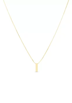Brand new ✔️ 14 Karat Yellow Gold Block Initial-I Necklace by Belk & Co. 🔔