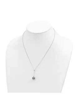Buy 🥰 Sterling Silver Rhodium 9-10mm Baroque Tahitian Saltwater Pearl Necklace by Belk & Co. ⌛ -DealsBelk & Co. Store Belk 22220