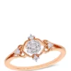 Flash Sale 💯 Diamond Cluster Vintage Ring in 10K Rose Gold by Belk & Co. 🎉