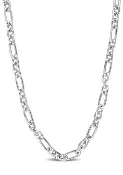 Budget ❤️ Sterling Silver 6mm Figaro Chain Necklace by Belk & Co. 👏 -DealsBelk & Co. Store Belk 22265