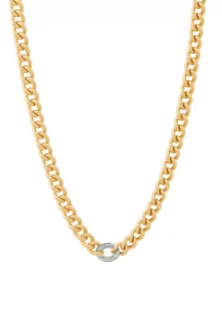 Best Pirce ❤️ White Topaz Station Necklace in Gold Over Sterling Silver by Belk & Co. 🎁 -DealsBelk & Co. Store Belk 22269