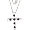 Hot Sale ❤️ Onyx Cross Pendant Necklace in Sterling Silver by Belk & Co. ✨