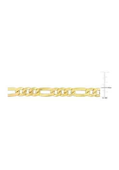 Wholesale 😍 18k Yellow Gold Plated Sterling Silver 8.9mm Flat Figaro Chain Anklet, 9" by Belk & Co. 🎉 -DealsBelk & Co. Store Belk 22332