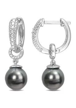 Top 10 🎁 8-8.5mm Black Tahitian Cultured Pearl and Diamond Accent Drop Huggie Earrings in Sterling Silver by Belk & Co. 🔥 9 Top 10 🎁 8-8.5mm Black Tahitian Cultured Pearl and Diamond Accent Drop Huggie Earrings in Sterling Silver by Belk & Co. 🔥 -DealsBelk & Co. Store Belk 22340