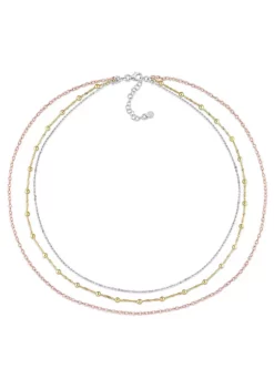 Cheapest 🎁 Chain Necklace in 3-Tone 18k Gold Plated Sterling Silver, 19" by Belk & Co. 🧨 -DealsBelk & Co. Store Belk 22350