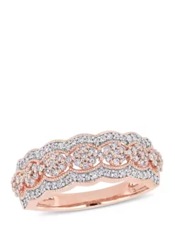 Cheap ⌛ Diamond Vintage Anniversary Band in 10K Rose Gold by Belk & Co. 🧨