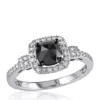 Top 10 🎁 1 ct. t.w. Black and White Diamond Engagement Ring in 14k White Gold by Belk & Co. 👏