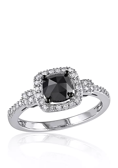 Top 10 🎁 1 ct. t.w. Black and White Diamond Engagement Ring in 14k White Gold by Belk & Co. 👏 1 Top 10 🎁 1 ct. t.w. Black and White Diamond Engagement Ring in 14k White Gold by Belk & Co. 👏