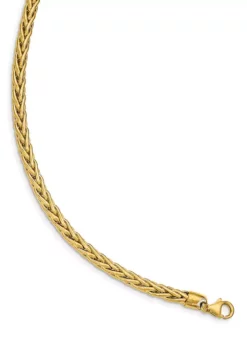Cheap ✔️ Mens 14K Yellow Gold Polished 8.5-Inch Wheat Chain Bracelet by Belk & Co. ✨ -DealsBelk & Co. Store Belk 22383