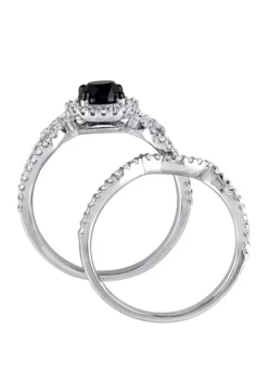 Buy 🎁 1.5 ct. t.w. Black and White Diamond Halo Crossover Bridal Set in 10K White Gold by Belk & Co. 🎁 8 Buy 🎁 1.5 ct. t.w. Black and White Diamond Halo Crossover Bridal Set in 10K White Gold by Belk & Co. 🎁 -DealsBelk & Co. Store Belk 22432