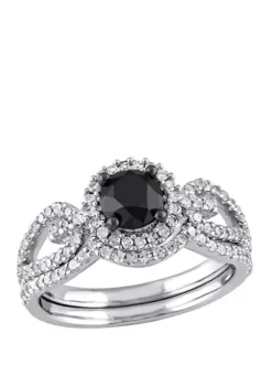 Buy 🎁 1.5 ct. t.w. Black and White Diamond Halo Crossover Bridal Set in 10K White Gold by Belk & Co. 🎁 11 Buy 🎁 1.5 ct. t.w. Black and White Diamond Halo Crossover Bridal Set in 10K White Gold by Belk & Co. 🎁 -DealsBelk & Co. Store Belk 22435