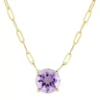 Best Pirce 😍 Amethyst Necklace in 10K Yellow Gold by Belk & Co. 😀