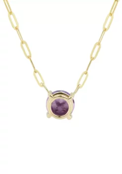 Best Pirce 😍 Amethyst Necklace in 10K Yellow Gold by Belk & Co. 😀 -DealsBelk & Co. Store Belk 22456