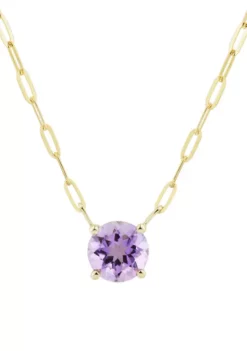 Best Pirce 😍 Amethyst Necklace in 10K Yellow Gold by Belk & Co. 😀 -DealsBelk & Co. Store Belk 22457